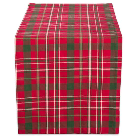 DII® 108" Tartan Holly Plaid Table Runner